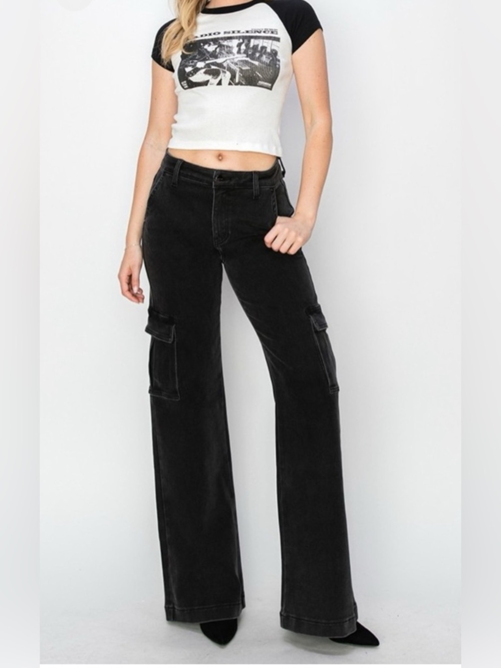 🚨🖤 NWT RISEN LOS ANGELES size 30 (11) Boot Leg Cargo Pants. STUNNING QUALITY